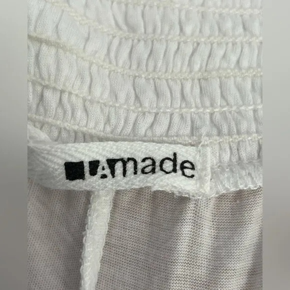 LAmade Bobi Smocked Waist Wide Leg Pant in White - Picture 13 of 16